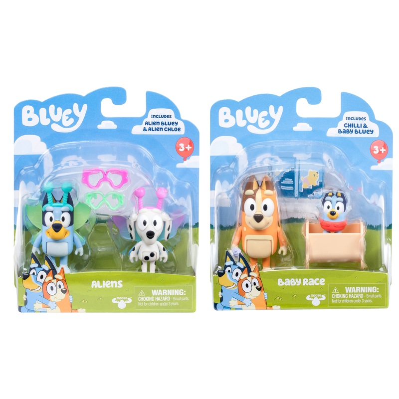 Moose Toys Bluey Figure 2 Pack Bluey & Bandit