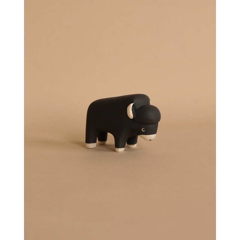 Handmade Tiny Wooden Bison
