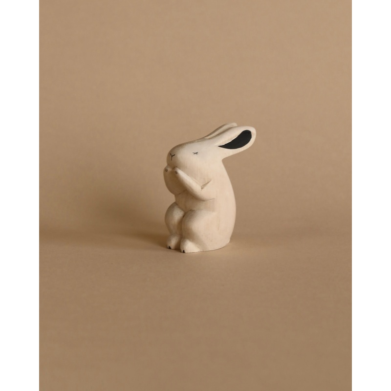 Handmade Tiny Wooden Forest Animals - Bunny