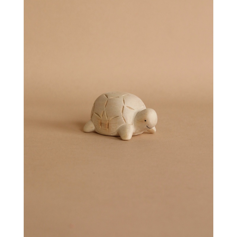 Handmade Tiny Wooden Forest Animals - Turtle