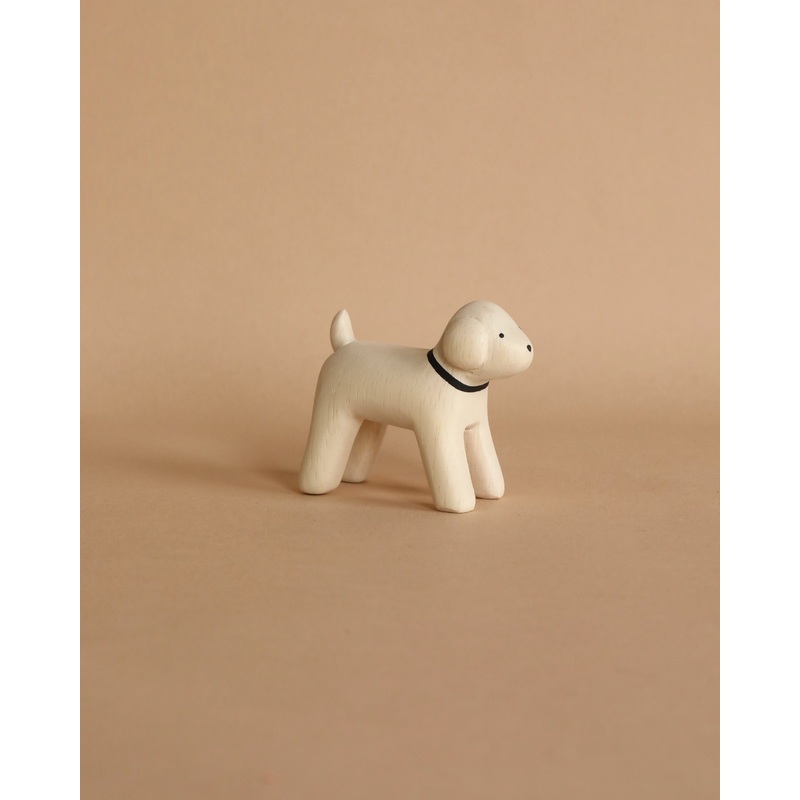 Handmade Tiny Wooden Poodle Dog
