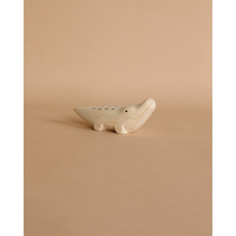 Handmade Tiny Wooden Safari Animals - Alligator