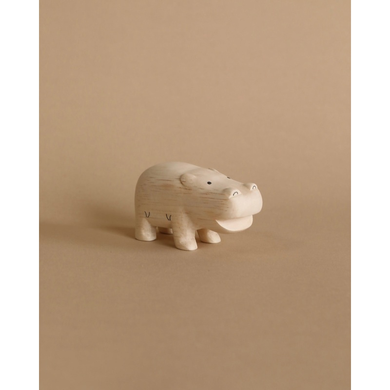 Handmade Tiny Wooden Safari Animals - Hippo