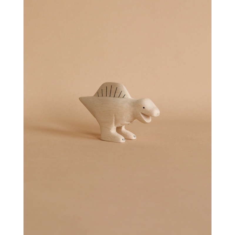 Handmade Tiny Wooden Spinosaurus Dinosaur