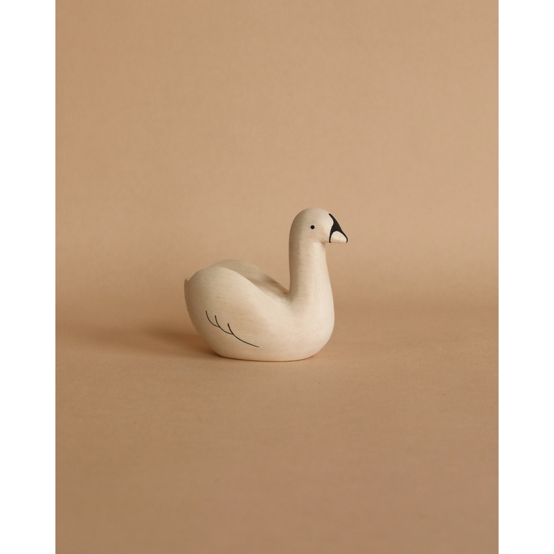 Handmade Tiny Wooden Swan