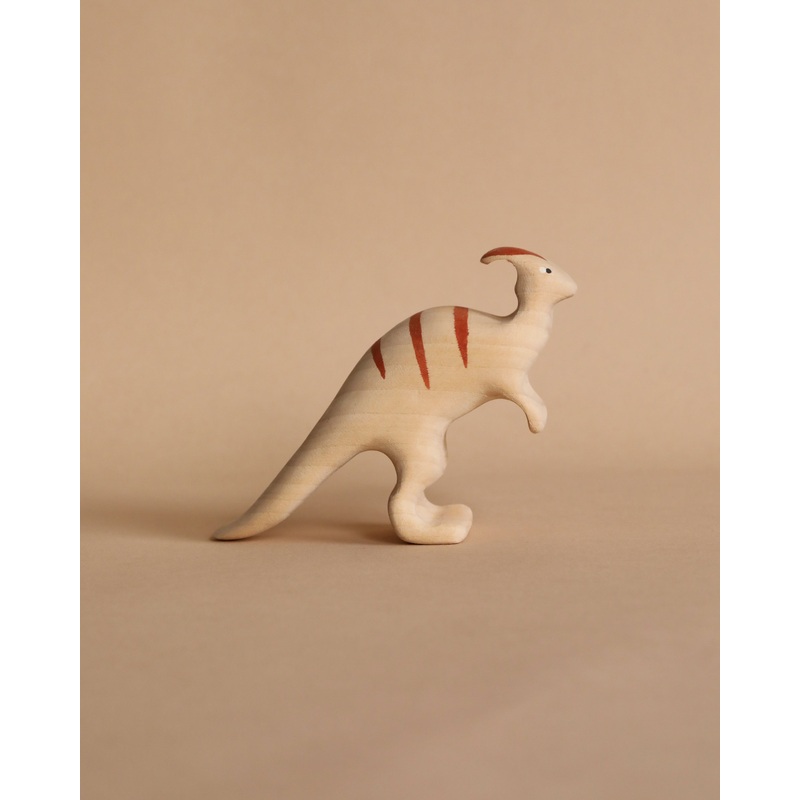 Handmade Wooden Parasaurolophus Dinosaur