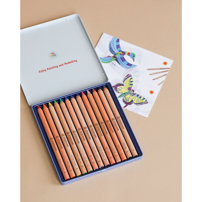 Stockmar Triangular Coloured Pencil Set - 12