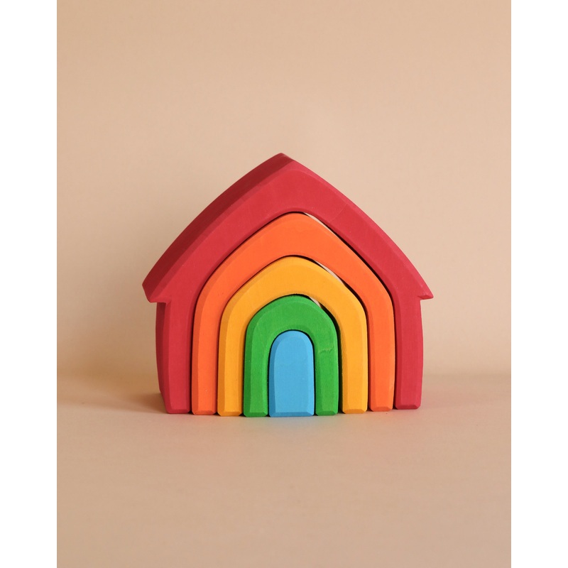 Grimm's Colorful House Stacker