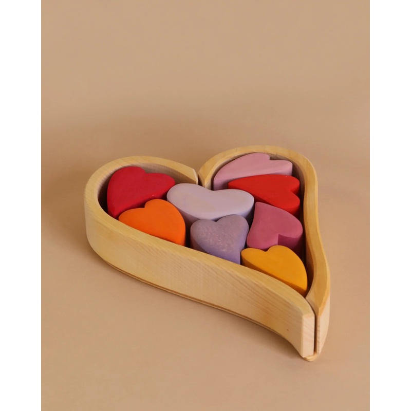 Grimm's Red Hearts Building Blocks