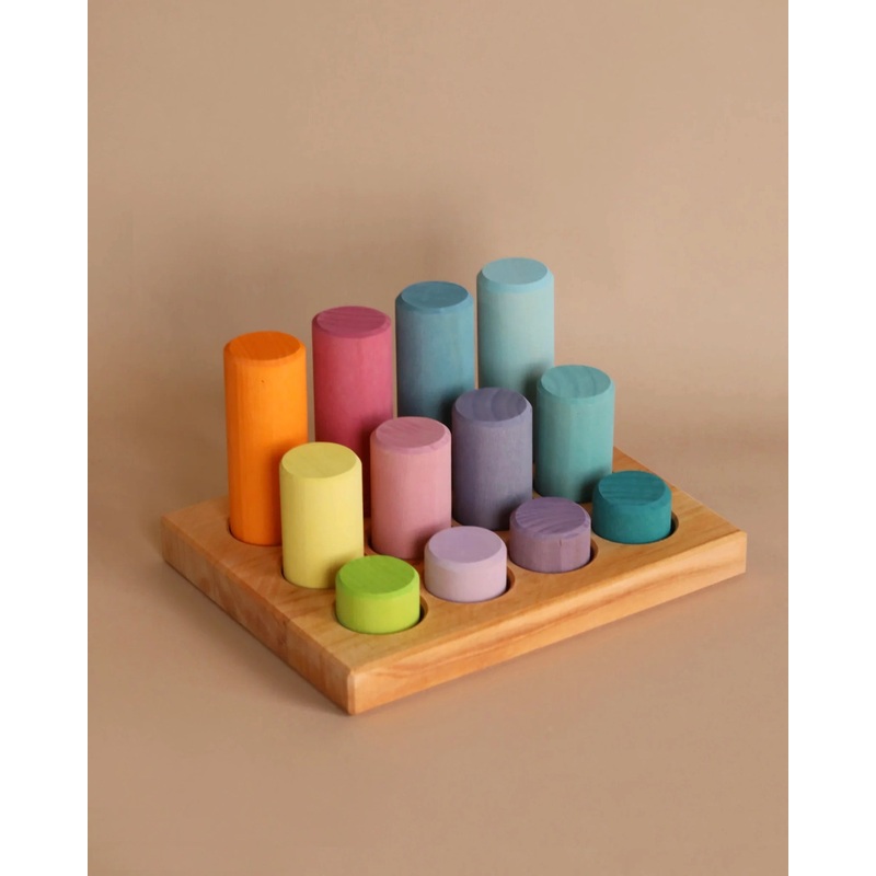 Grimm's Stacking Game Small Pastel Rollers
