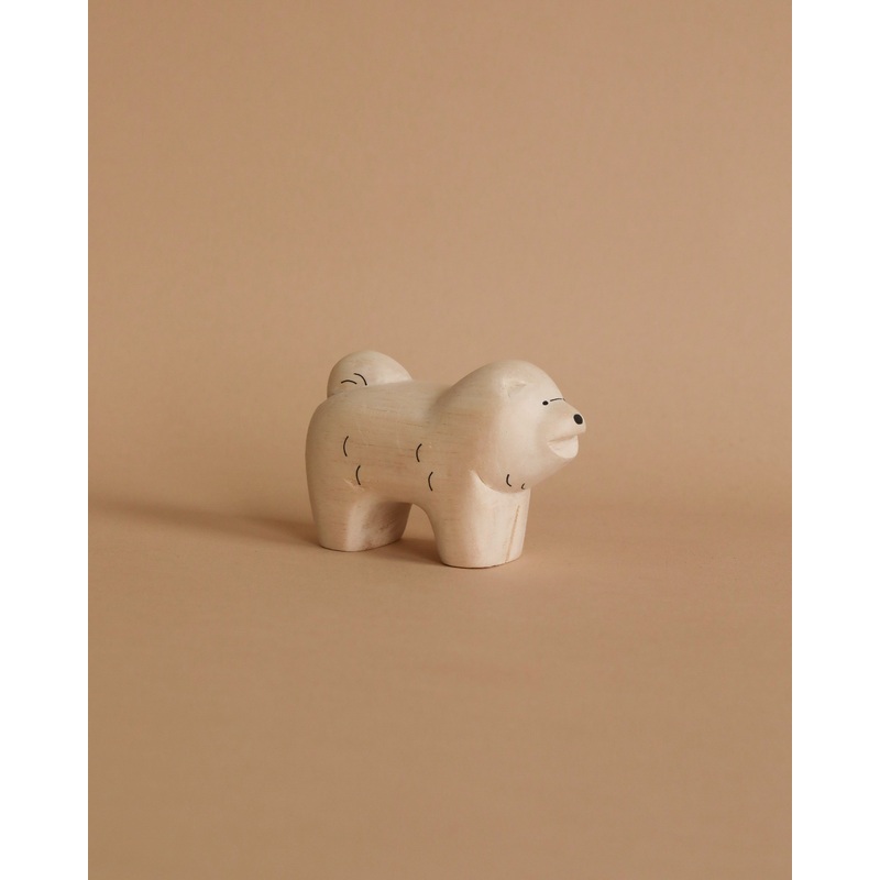Handmade Tiny Wooden Animals - Chow Chow Dog