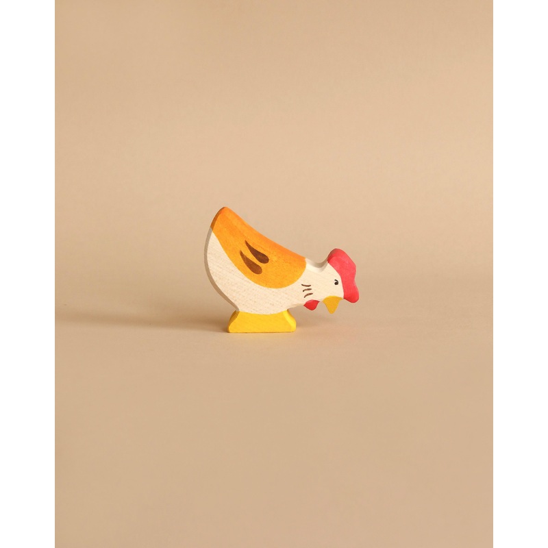 Holztiger Hen, Pecking