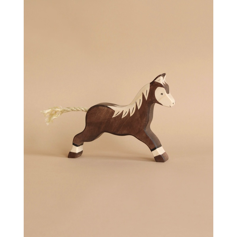 Holztiger Horse, Running, Dark Brown