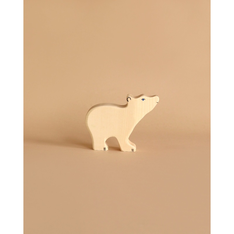 Holztiger Polar Bear, Small, Head Raised