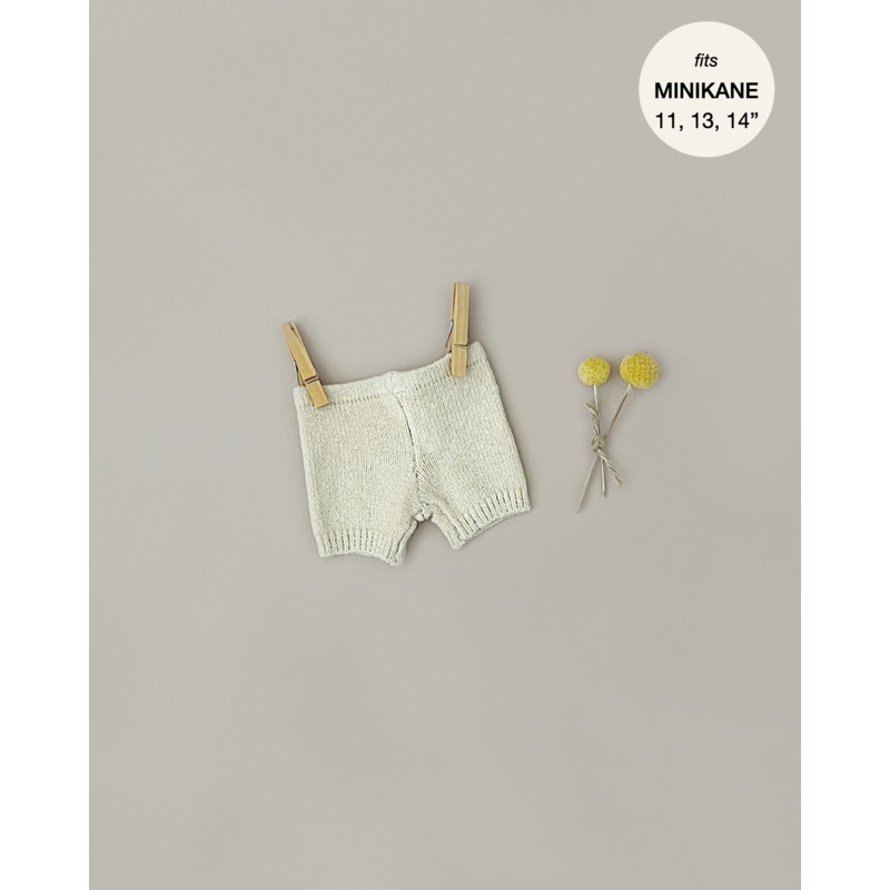 Minikane Doll Clothing | Vito Shorts in Knit Wool - Cream
