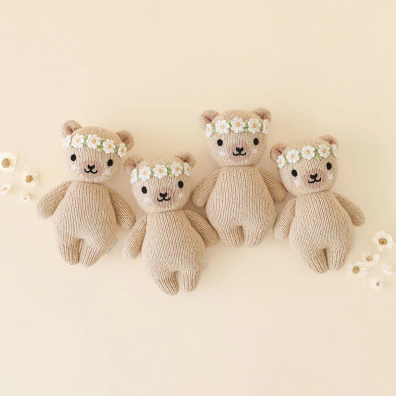 Cuddle + Kind Baby Honey Bear, Ivory Floral