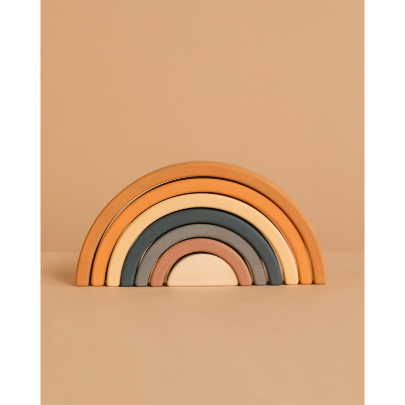 Handmade Rainbow Stacker - Mustard