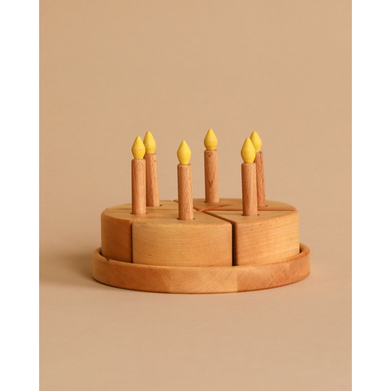 Handmade Wooden Birthday Cake