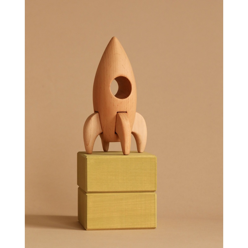 Handmade Wooden Rocket