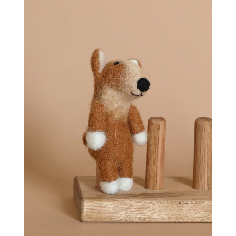 Corgi Dog Finger Puppet