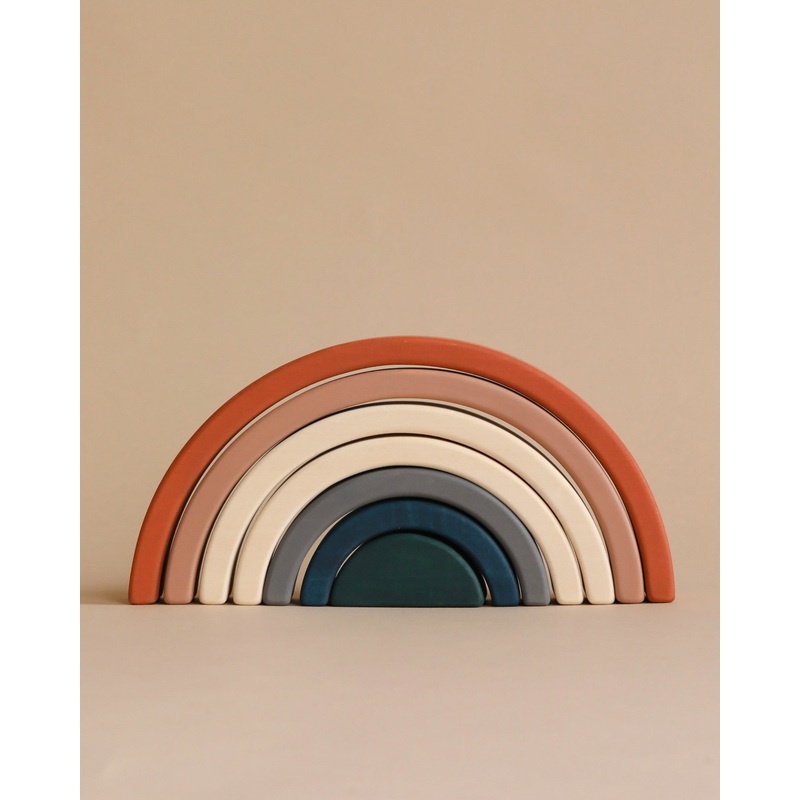 Handmade Rainbow Stacker - Terracotta