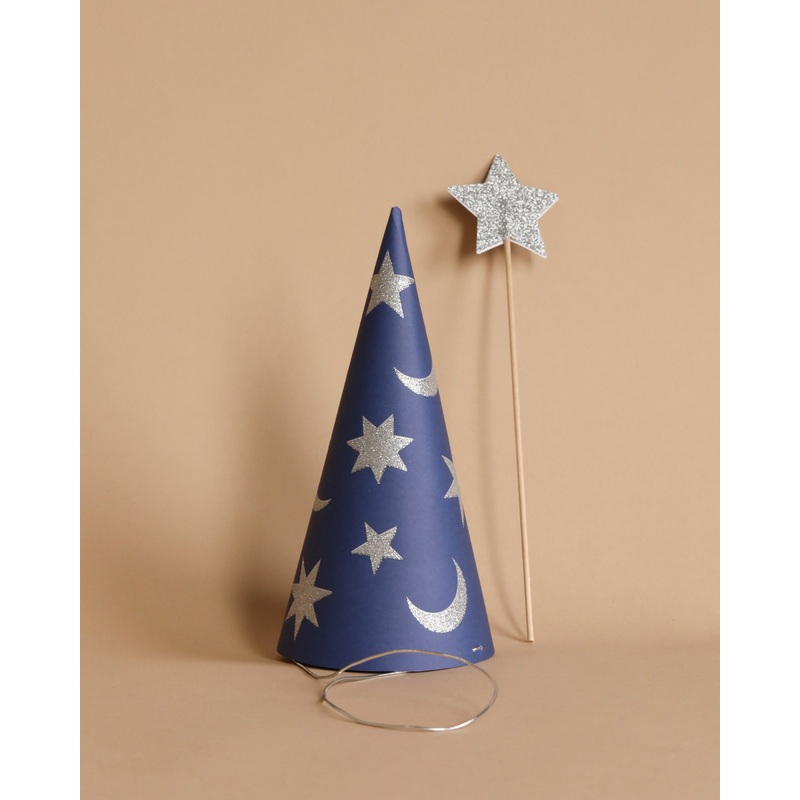 Set of 6 Wizard Party Hats & Wands - Final Sale