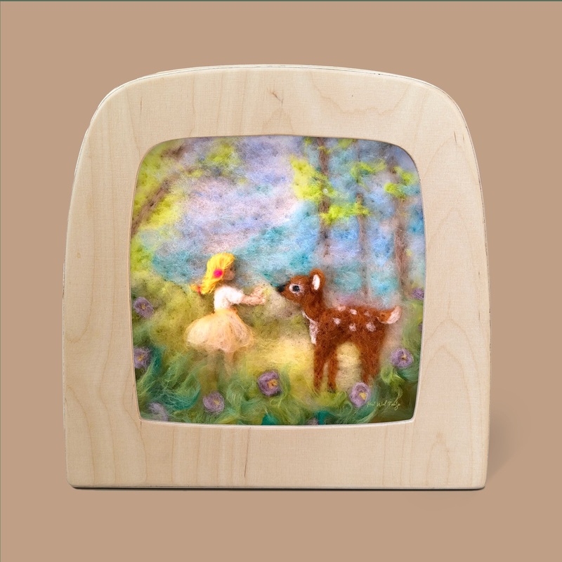 Silhouette Only - Girl with Deer for Toverlux Lamp