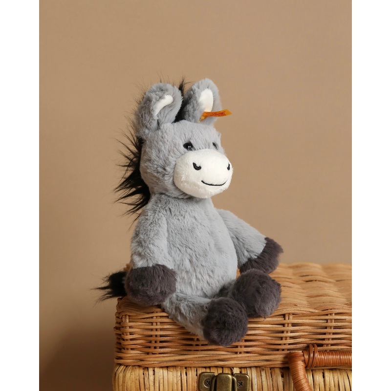 Steiff, Dinkie Donkey Plush Stuffed Toy, 8 Inches