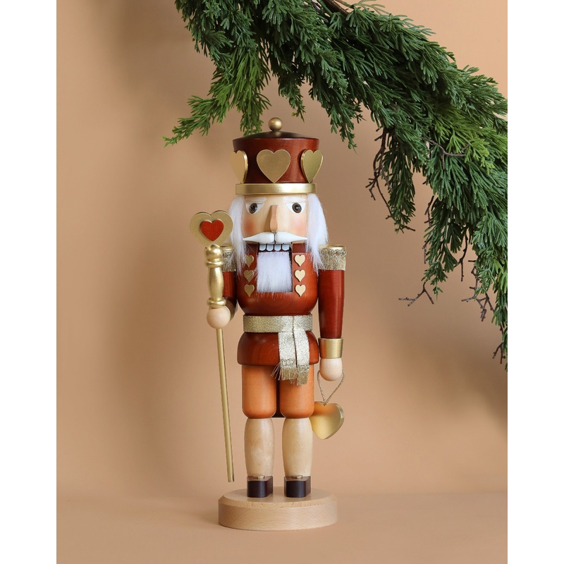 Christian Ulbricht Collectible Wooden Nutcracker - King of Hearts