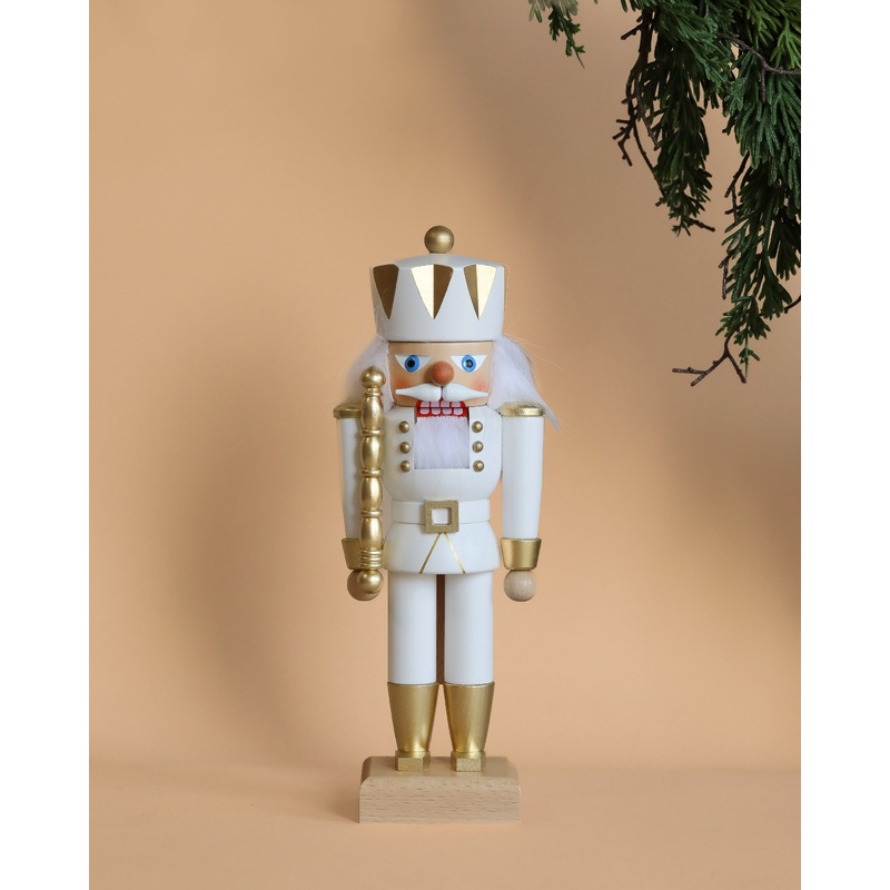 Christian Ulbricht Collectible Wooden Nutcracker - King (White)