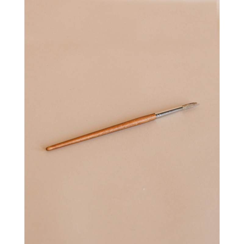 Cow Hair Paint Brush - Round Tip