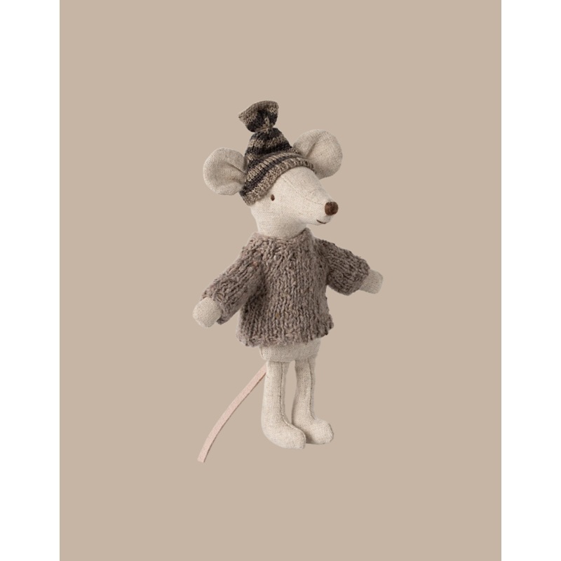 Maileg Knitted sweater and Hat for Big Brother Mouse
