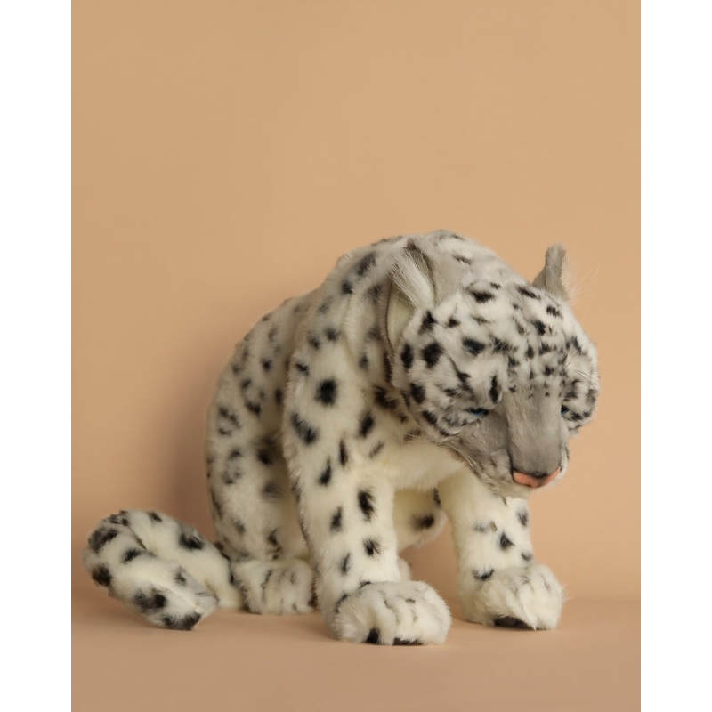 Sitting Snow Leopard Stuffed Animal