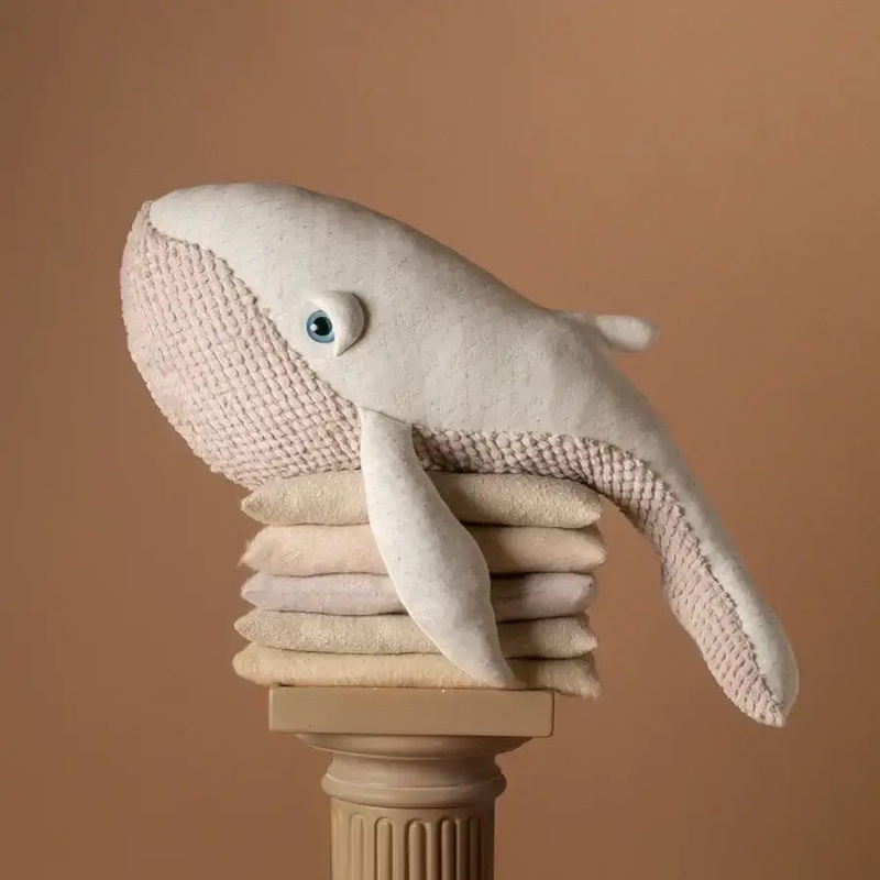 BigStuffed The Big Whale Albino Stuffed animal