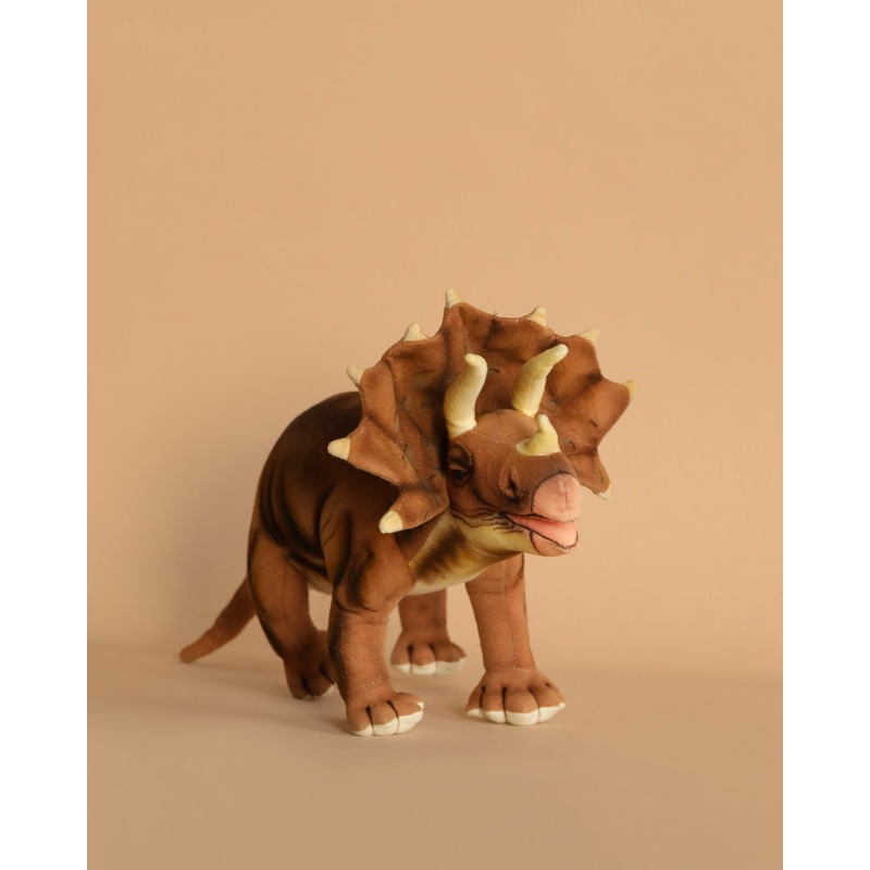 Brown Triceratops Dinosaur Stuffed Animal