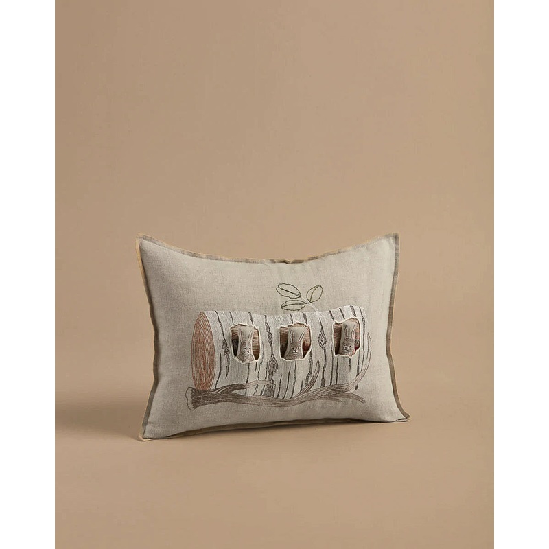 Coral & Tusk Aspen Log Bunnies Pocket Pillow