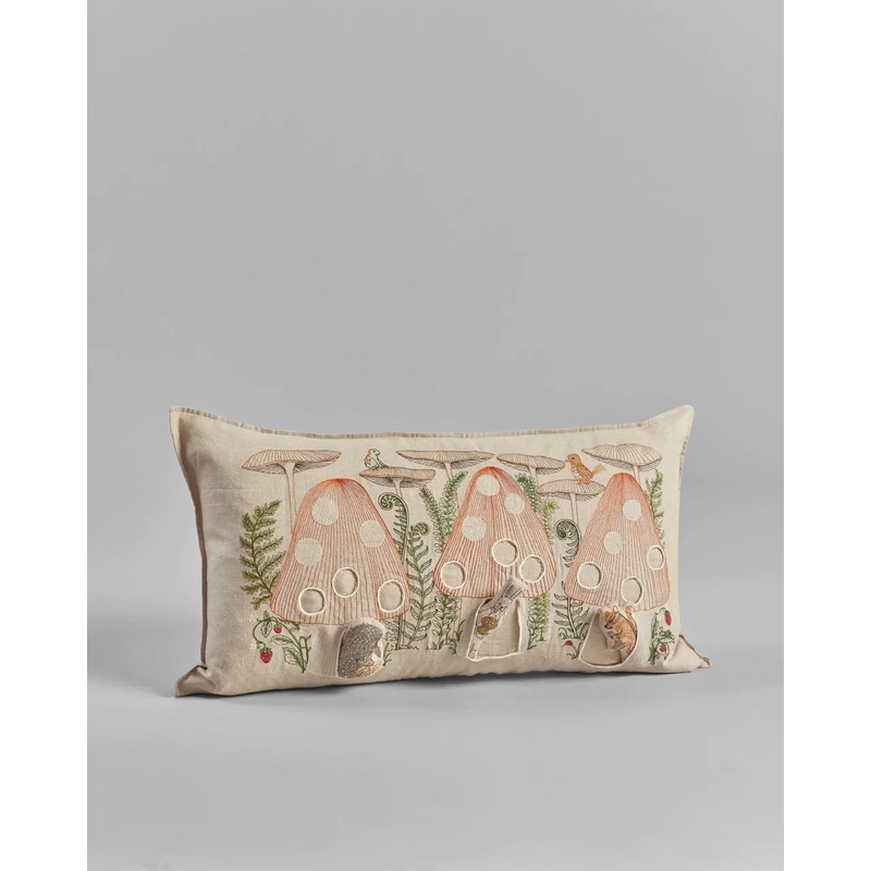 Coral & Tusk Mushroom Forest Pocket Pillow (ships in approximately one week)