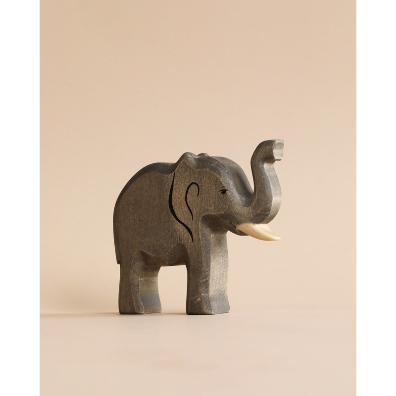 Handmade Holzwald Elephant - Trunk Raised