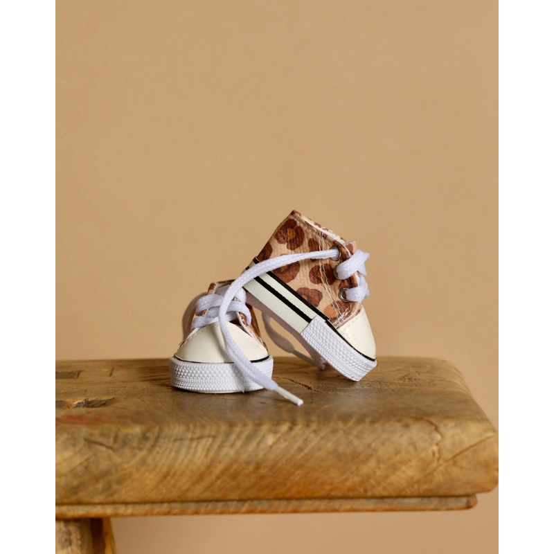 Minikane Doll Shoes | Converse Style Feline Print Sneakers