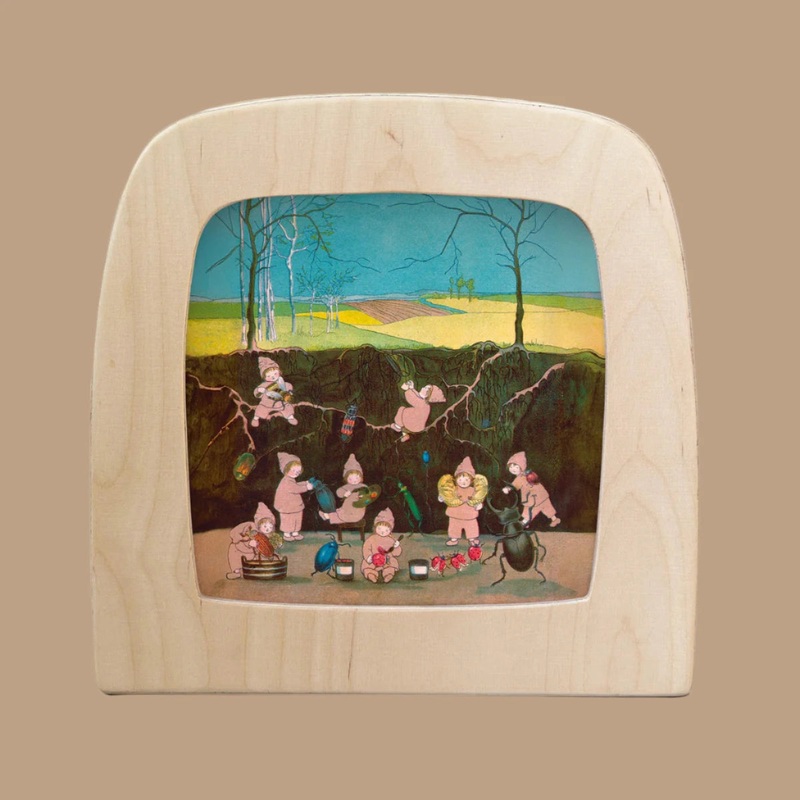 Silhouette Only - The Story of the Root Children silhouette - Winter for Toverlux Lamp