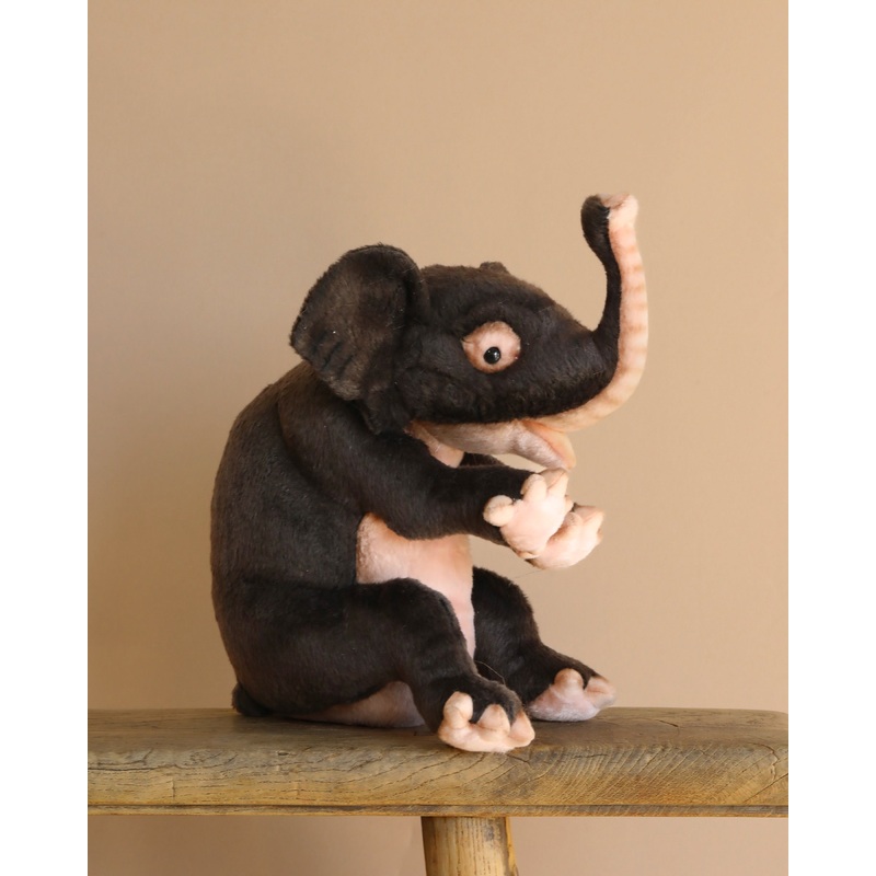 Elephant Calf Sitting Stuffed Animal