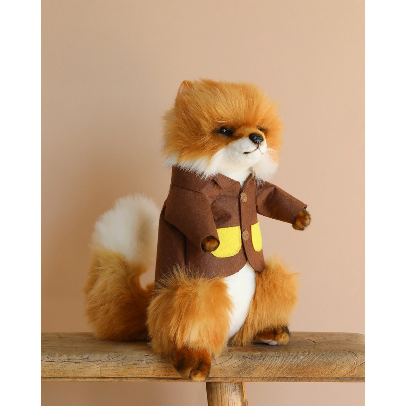 Fox With Brown Jacket Stuffed Animal
