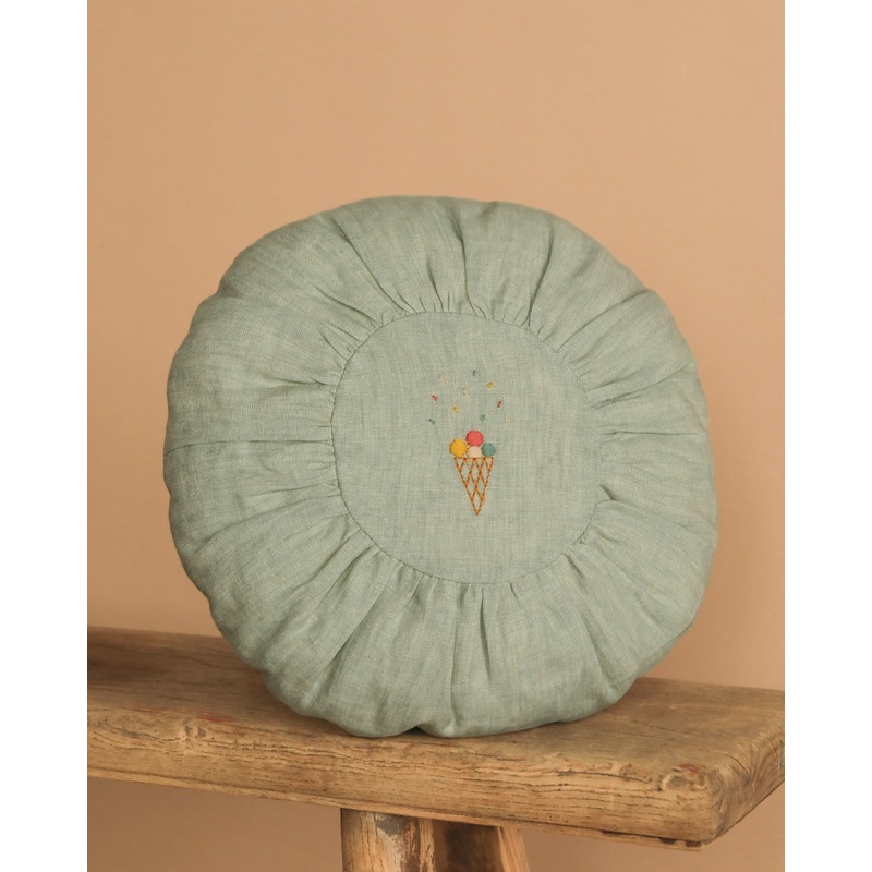 Maileg Small Round Cushion, Mint