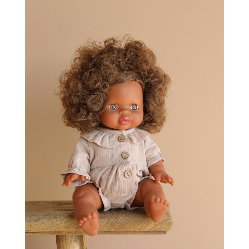 Minikane Sitting Doll (13") - Charlie With Clothing