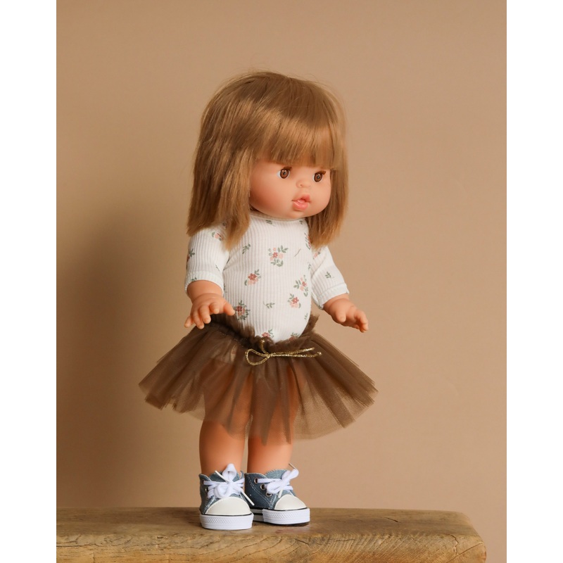 Minikane Standing Doll (14") - Zoelie With Outfit & Shoes