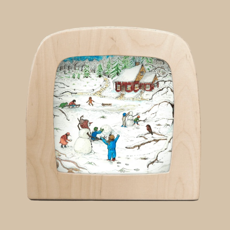 Silhouette Only - Red Cottage: Winter for Toverlux Lamp