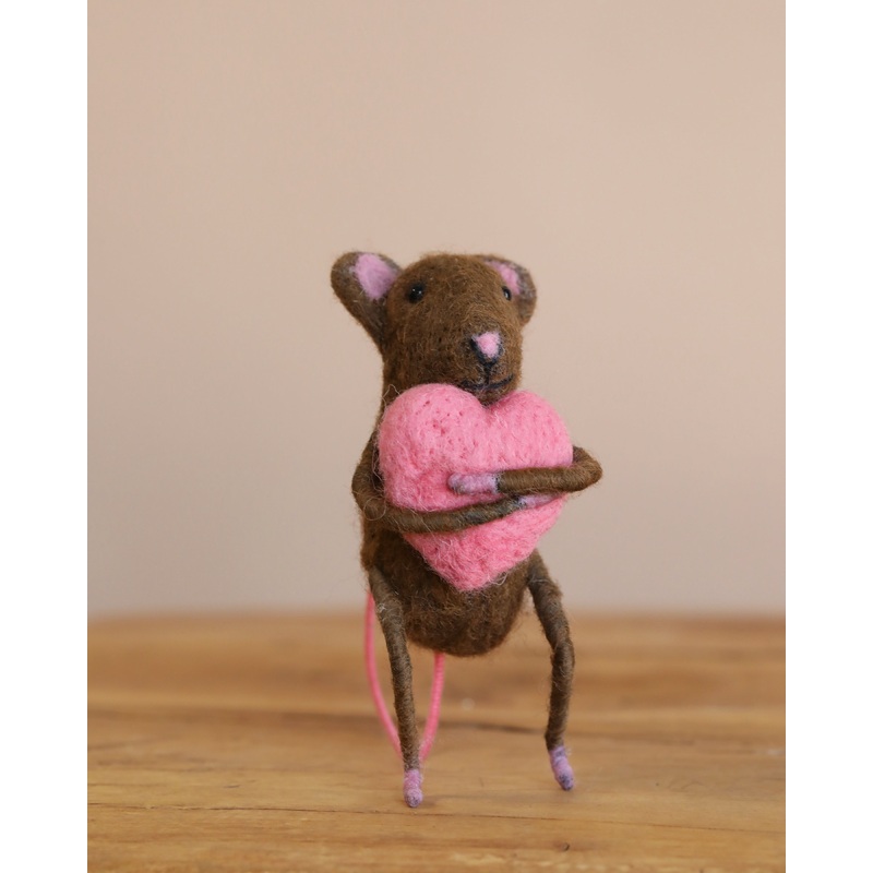 Felt Mouse With Heart