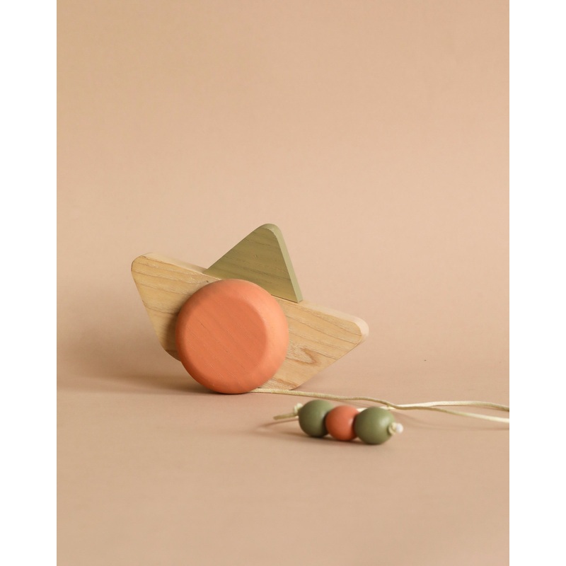 Handmade Wooden Boat Pull Toy