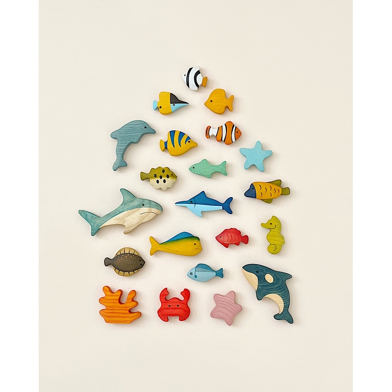 21 Piece Wooden Ocean Set