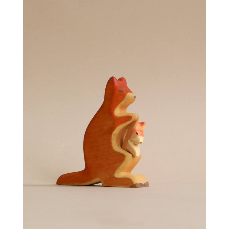 Handmade Holzwald Kangaroo With Baby
